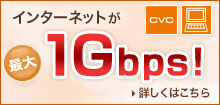 インターネットが最大100Mbps！ 詳しくはこちら